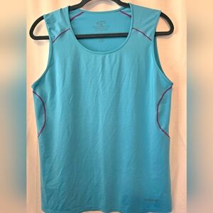 Patagonia Blue Tank Top with Purple Accents